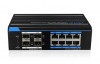 BroxNet BRX581M-GE08-4GUP - 8 Ports Web Managed Gigabit PoE+ Switch with 4 Gigabit SFP Uplink ports